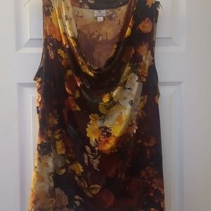 Worthington's Stretch Draped FloralTop